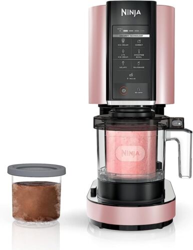 Restored Ninja NC301 CREAMi Ice Cream Maker, for Gelato, Mix-ins, Milkshakes, Sorbet, Smoothie Bowls \u0026 More - Pink (Refurbished)